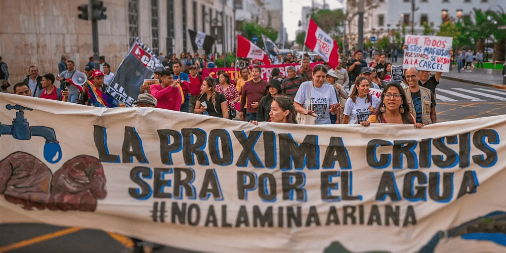 Mijnbouw-activisten uit Peru - Amsterdam