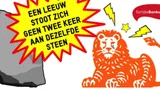 Plaatje met logo ING Bank en de tekst: Een leeuw stoot zich geen twee keer aan dezelfde steen