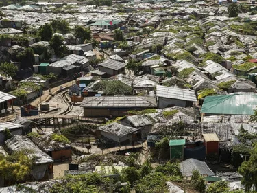 Foto van vluchtelingenkamp Cox's Bazar in Bangladesh.