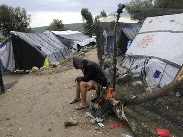 Moria kamp Lesbos Griekenland
