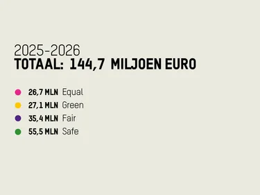 2025 - 2026 jaarverslag diagram uitgaven per thema - getallen
