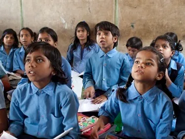 Afrikaanse kinderen in een schoolklas.