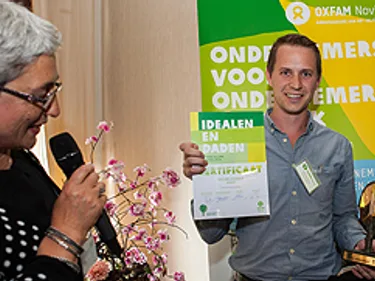 Roeland Lelieveld bij de uitreiking