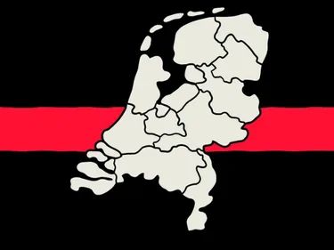 NL Kleurt Rood landkaart