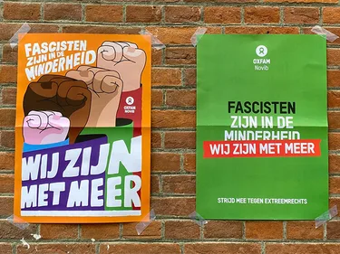 Wij zijn met meer posters fascisten democratie 2025