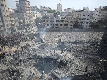 Verwoesting in Gaza stad