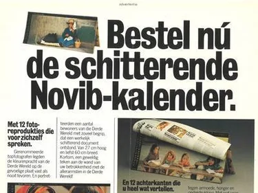 Advertentie novib kalender