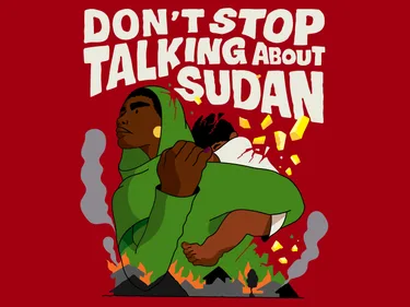 Dont Stop Talking About Sudan - Xaviera banner