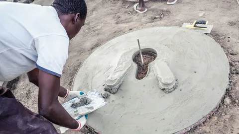Bouw van een latrine
