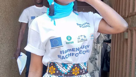 Foto van een Ghanese vrouw op vrouwendag