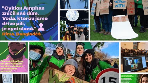 A collage of youth activists in action