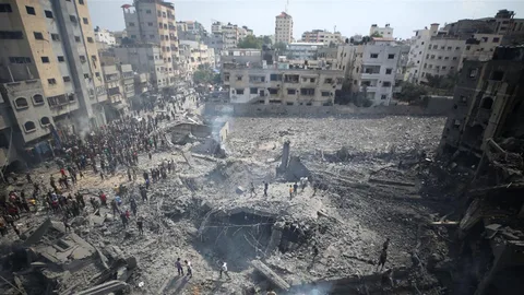 Verwoesting in Gaza stad