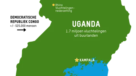 Uganda kaart
