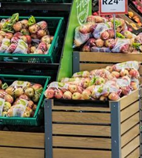 Supermarkt afdeling groenten en fruit