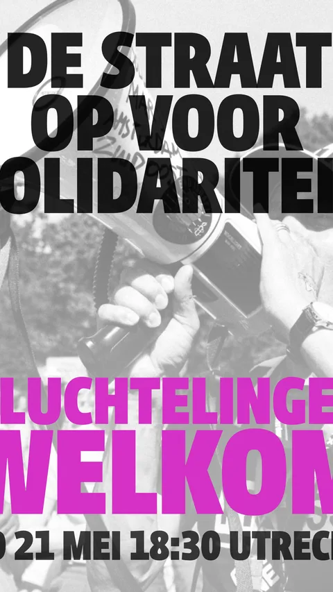 De straat op in solidariteit met vluchtelingen