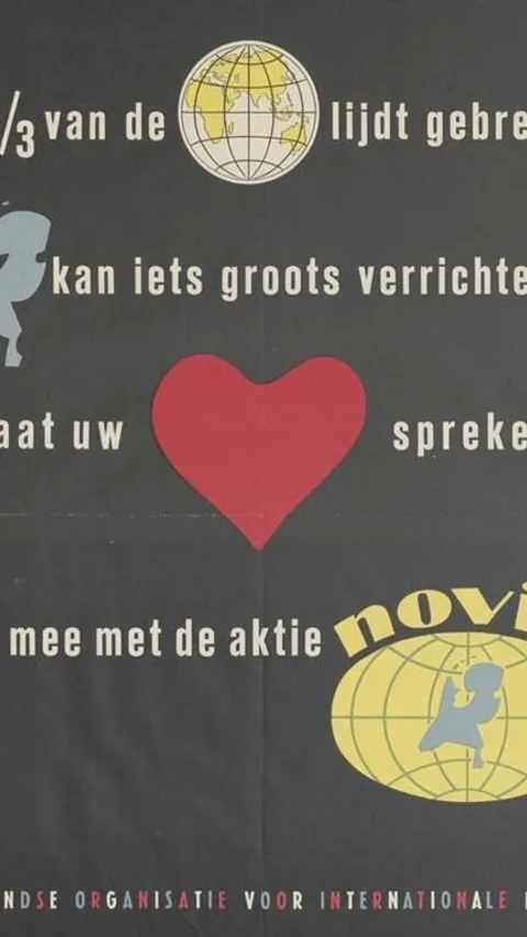 Oxfam novib poster aktie novib 1957 dubbel