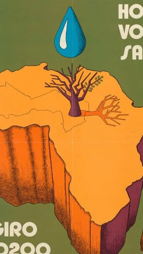 Oxfam novib poster hoop voor sahel 1975