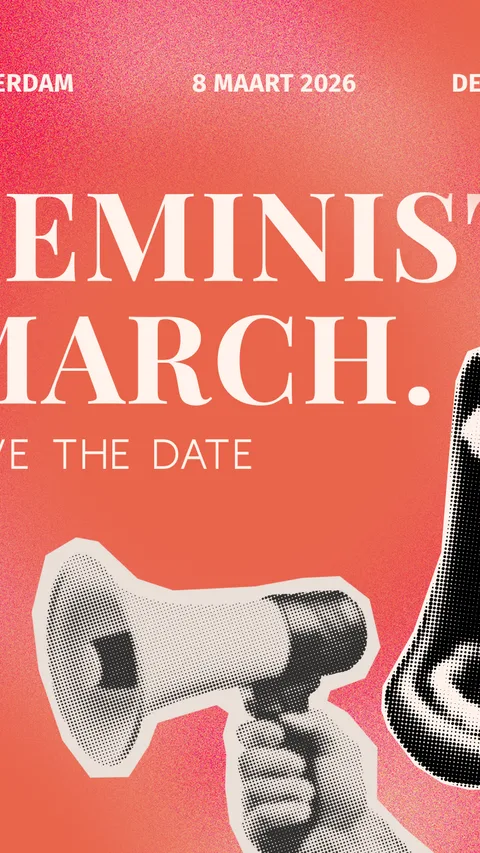 Feminist March 2026 save the date poster