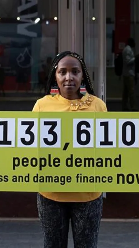 Klimaatactivist Elizabeth met 133.000 handtekeningen voor een klimaatschadefonds